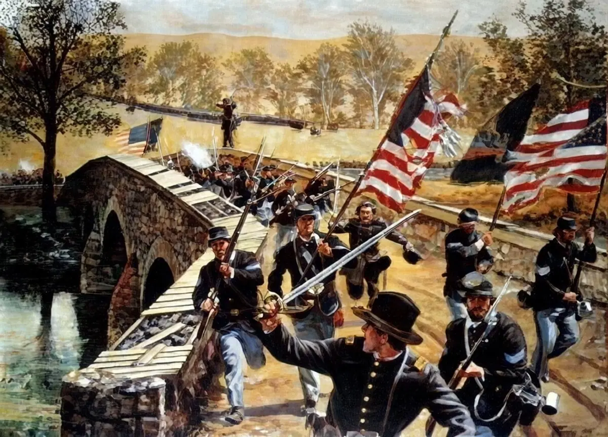 'Will You Give Us Our Whisky Now?' by Don Stivers - depicting the 51st Pennsylvania at Antietam